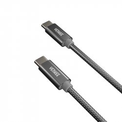 Кабел/адаптер Yenkee Кабел USB Type-C към USB Type-C, 1 m, сив