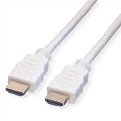 Кабел/адаптер ROLINE 11.99.5706 :: VALUE HDMI High Speed кабел + Ethernet, M-M, бял, 7.5 м