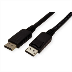 Кабел/адаптер ROLINE 11.99.5629 :: VALUE DisplayPort кабел, DP-DP, M-M, черен, 1.5 м