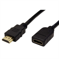 Кабел/адаптер ROLINE 11.99.5571 :: VALUE HDMI High Speed кабел + Ethernet, M-F, 1.5 м