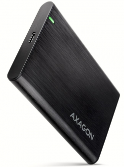 Кутия/Чекмедже за HDD AXAGON EE25-A6C USB-C 3.2 Gen 1 - SATA 6G 2.5" External SCREWLESS ALU RAW box Black