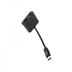 Кабел/адаптер TNB Адаптер, 4 порта, USB Type-C към 3.5 mm жак, черен