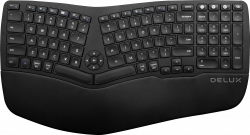 Клавиатура Delux GM902 безжична-Bluetooth черна с подсветка