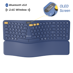 Клавиатура Delux GM903CV BK3632 безжична-Bluetooh v5.0