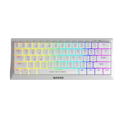 Клавиатура Gaming Mechanical keyboard 61 keys TKL, White - KG962WH - BLUE switches