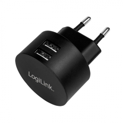 Кабел/адаптер USB Charger 2x, 2.1A, Fast Charge, Logilink PA0218
