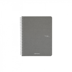 Fabriano Тетрадка Ecoqua, A5, картонена корица, със спирала, 70 листа, антрацит