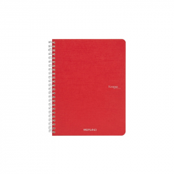 Fabriano Тетрадка Ecoqua, A5, картонена корица, със спирала, 70 листа, малина