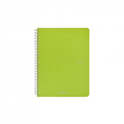Fabriano Тетрадка Ecoqua, A5, картонена корица, със спирала, 70 листа, лайм