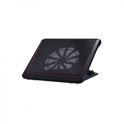 Поставка за лаптоп Wesdar Охладителна поставка за лаптоп K-8288F, с LED лампа, черно-червен