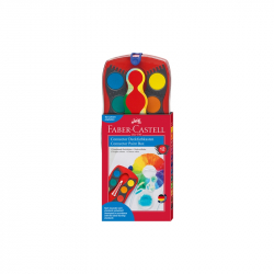 Канцеларски продукт Faber-Castell Акварелни бои Connector, 12 цвята, червена палитра