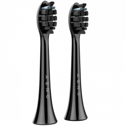 AENO Replacement toothbrush heads, Black, Dupont bristles, 2pcs in set
