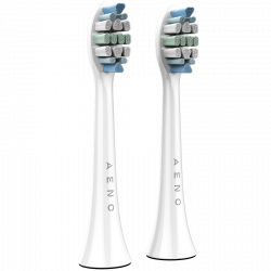 AENO Replacement toothbrush heads, White, Dupont bristles, 2pcs in set