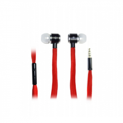 Слушалки Vakos SK-251K, с тапи, с микрофон, червени