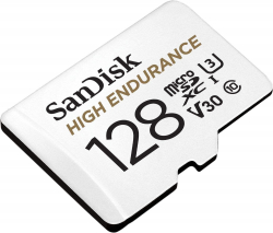 SD/флаш карта SANDISK High Endurance micro SDHC UHS-I, A1, SD Адаптер, 128GB, Class 10, 100Mb-s
