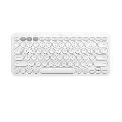 Клавиатура Logitech K380, безжична, компактна, нисък профил, бяла, Bluetooth