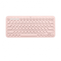 Клавиатура Logitech K380, безжична, компактна, нисък профил, розова, Bluetooth
