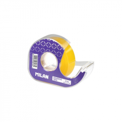 Канцеларски продукт Milan Тиксо, 19 mm x 33 m, с диспенсър, безцветно