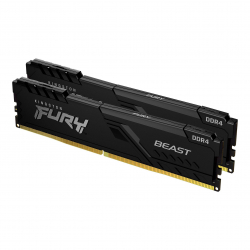 Памет Kingston FURY Beast Black 32GB(2x16GB) DDR4 PC4-28800 3600MHz CL18
