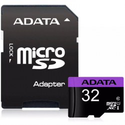 SD/флаш карта Adata AUSDH32GUICL10-RA1, 32GB, microSDHC, с адаптер в комплекта