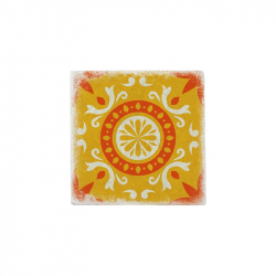 Gespaensterwald Подложка за чаша, мраморна, жълта 0924