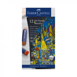 Канцеларски продукт Faber-Castell Маслени пастели Creative Studio, металик, 12 цвята