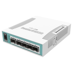 Комутатор/Суич Cloud Router суич Mikrotik CRS106-1C-5S, 1xGigabit LAN, 5xSFP cages