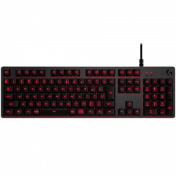 Клавиатура LOGITECH G413 TKL SE Corded Mechanical Gaming Keyboard - BLACK - US INT'L - USB - TACTILE, Черен/червен