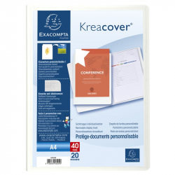 Канцеларски продукт Exacompta Папка Keracover, PP, с 20 джоба, бяла