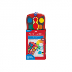 Канцеларски продукт Faber-Castell Акварелни бои Connector, 24 цвята, червена палитра