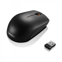 Мишка Lenovo 300, безжична, USB, черна