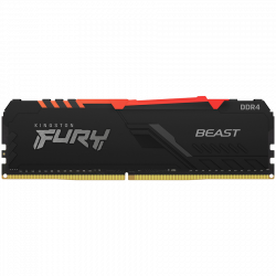 Памет KINGSTON DRAM 16GB 3200MHz DDR4 CL16 DIMM FURY Beast RGB Black