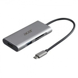 Докинг станция Acer 7in1 Type C dongle: 1 x HDMI, 3 x USB3.2, 1 x SD-TF, 1 x PD