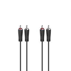 Кабел/адаптер Аудио кабел HAMA, 2 x Чинч мъжко - 2 x Чинч мъжко, 1.5м, За CD,  Черен