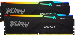 Памет Kingston FURY Beast Black RGB - 32 GB (2 x 16 GB) DDR5, 5600 MHz; KF556C40BBAK2-32