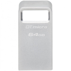 USB флаш памет Kingston 64GB DataTraveler Micro 200MB-s Metal USB 3.2 Gen 1, EAN: 740617328066
