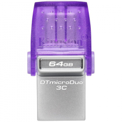 USB флаш памет Kingston 64GB DataTraveler microDuo 3C 200MB-s dual USB-A + USB-C