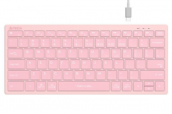 Безжична клавиатура A4TECH FBX51C FSTyler, Bluetooth, 2.4 GHz, USB-C, БДС, Розова