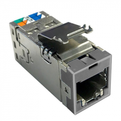 Конектор / букса Кийстон жак кат. 6, екраниран, AMP-TWIST, XGa, сив