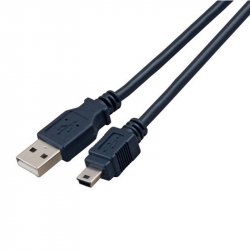 Кабел/адаптер USB 2.0 удължителен кабел, Type A plug - Type Mini-B plug, черен Изберете дължина 5 метра
