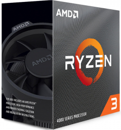 Процесор AMD Ryzen 3 4100, AM4 Socket, 4 Cores, 8 Threads, 3.8GHz, 6MB Cache, 65W