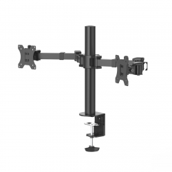 Стойка за 2 монитора за бюро HAMA Регулируема, 13 - 35, 15 кг, Swivel-Tilt, Черна