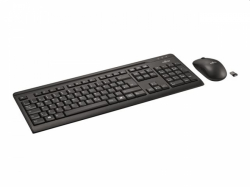 Клавиатура Fujitsu Wireless KB Mouse Set LX410 US Wireless Keyboard 105 key layout, Wireless Mouse, USB Micro receiver, 2.4 GHz, 16 channels, 2 x AA battery, Black