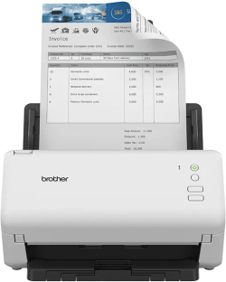 Скенер Brother ADS-4100, A4, 35 стр/мин, 1200 x 1200 dpi, PDF, TIFF, USB 3.0, 24 бита, ADF