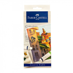 Канцеларски продукт Faber-Castell Маслени бои, в тубички, 12 цвята, 9 ml