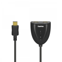 Кабел/адаптер Превключвател 2 в 1 HDMI, 2 x HDMI женско - HDMI мъжко, Черен