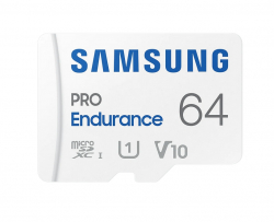 SD/флаш карта Samsung 64 GB micro SD PRO Endurance, Adapter, Class10, Waterproof