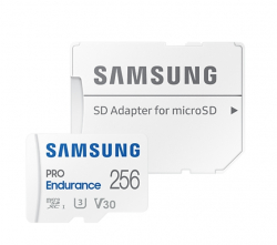 SD/флаш карта Samsung 256 GB micro SD PRO Endurance, Adapter, Class10, Waterproof