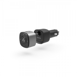Кабел/адаптер Блутут приемник за кола HAMA 3.5 мм жак, USB зарядно, 2.4 A