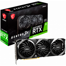 Видеокарта MSI GeForce RTX 3060Ti VENTUS 3X 8G OC LHR, 8GB GDDR6,256-bit,448.0 GB-s